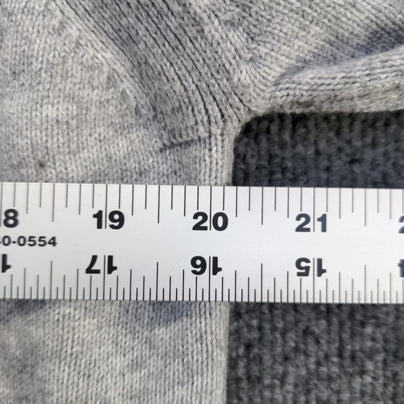 Nordstrom 1901 Men's 1/4 Zip Cashmere Cotton Sweater Gray Size L - Picture 10 of 12